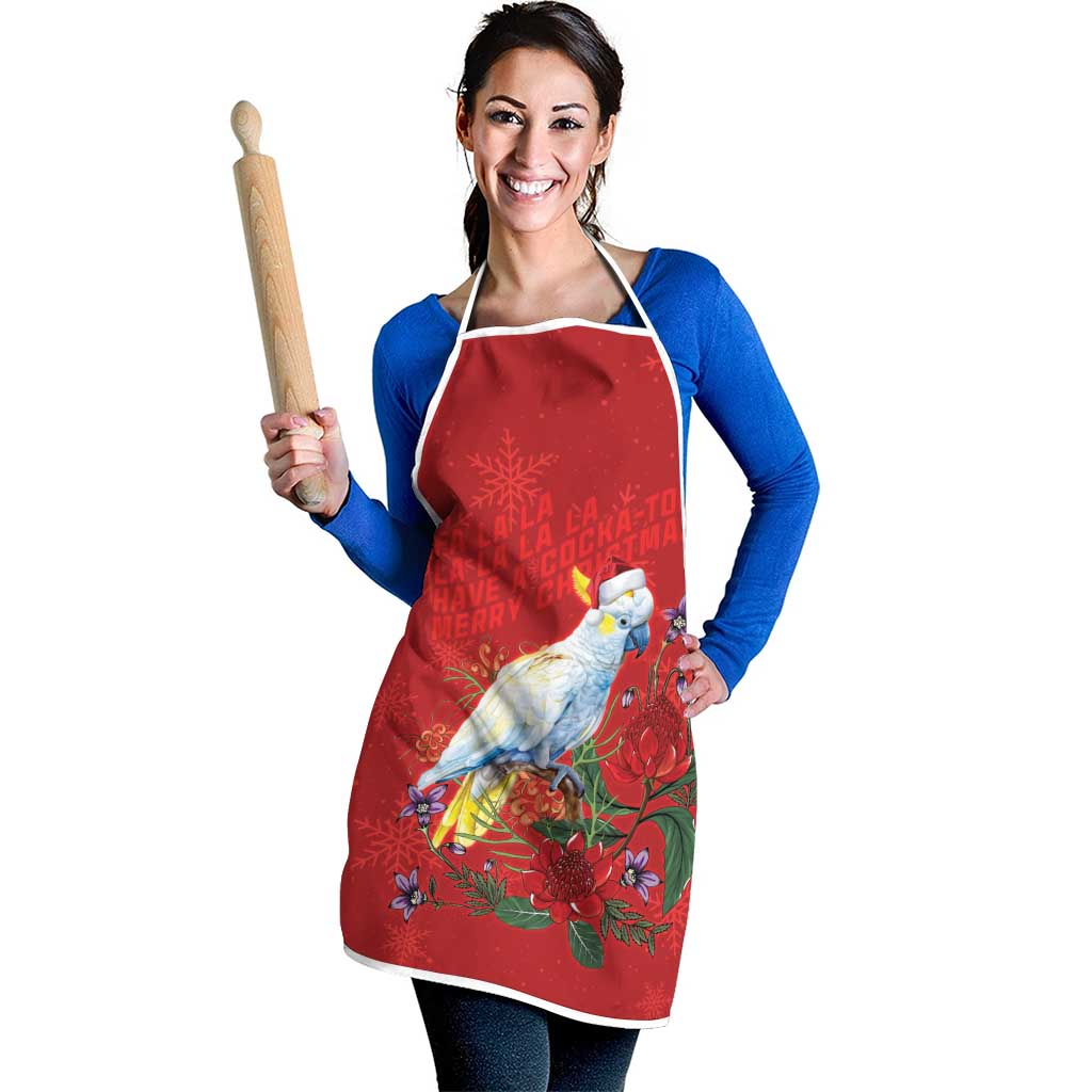 Merry Cocka-mas Apron Australia Christmas Red Art - Aussie Hoodie