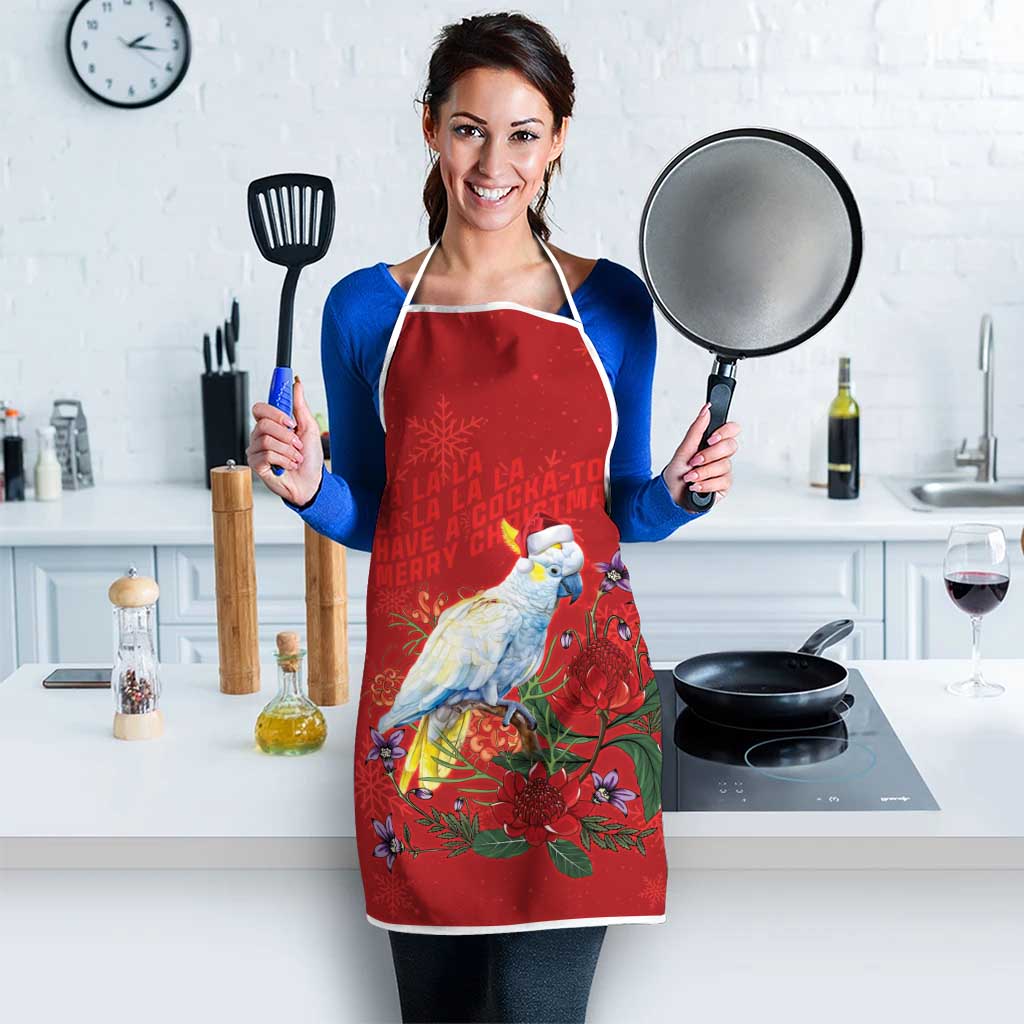 Merry Cocka-mas Apron Australia Christmas Red Art - Aussie Hoodie