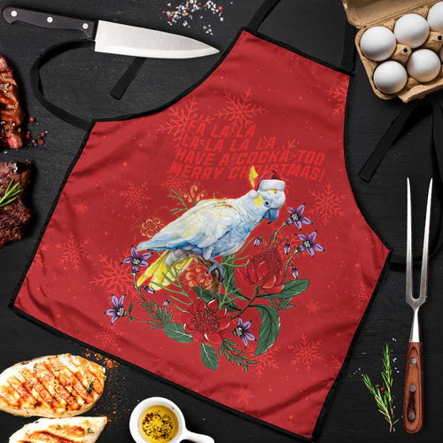 Merry Cocka-mas Apron Australia Christmas Red Art - Aussie Hoodie