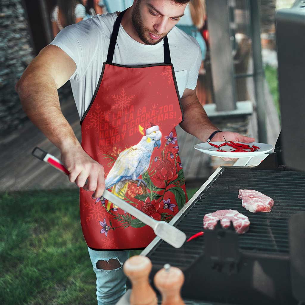 Merry Cocka-mas Apron Australia Christmas Red Art - Aussie Hoodie