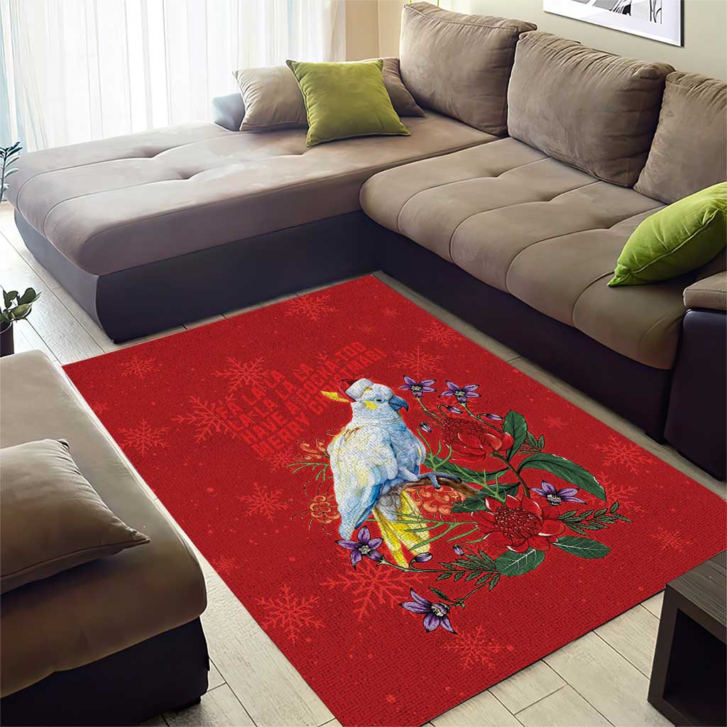 Merry Cocka-mas Area Rug Australia Christmas Red Art - Aussie Hoodie