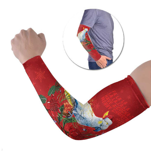 Merry Cocka-mas Arm Sleeves Australia Christmas Red Art - Aussie Hoodie