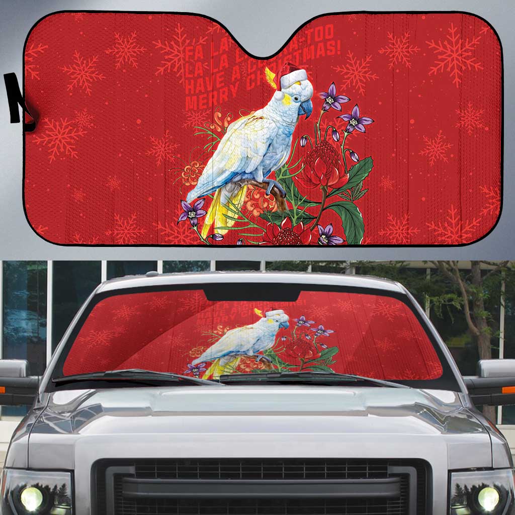 Merry Cocka-mas Auto Sun Shade Australia Christmas Red Art - Aussie Hoodie