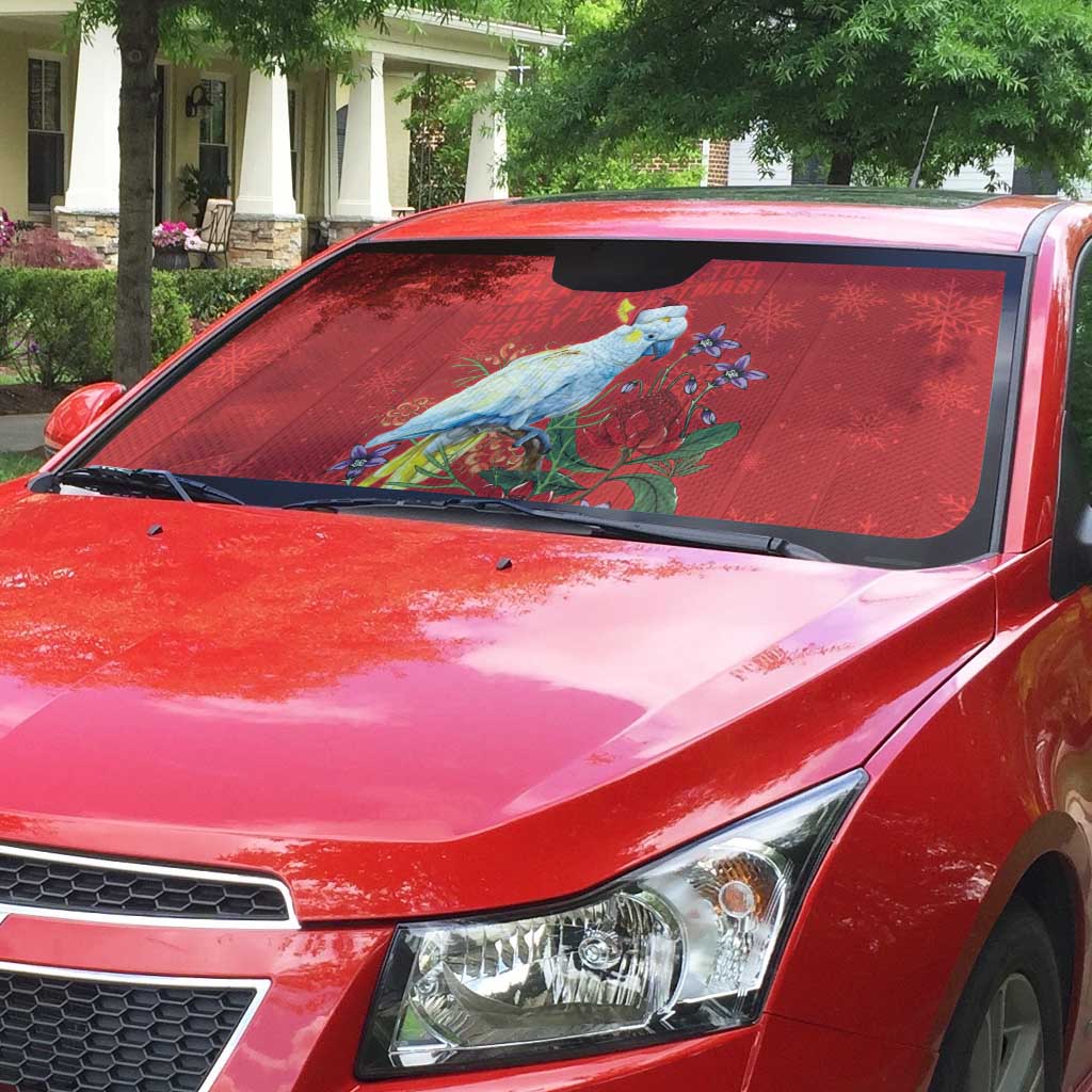 Merry Cocka-mas Auto Sun Shade Australia Christmas Red Art - Aussie Hoodie