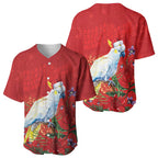Merry Cocka-mas Baseball Jersey Australia Christmas Red Art - Aussie Hoodie