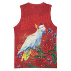 Merry Cocka-mas Basketball Jersey Australia Christmas Red Art - Aussie Hoodie