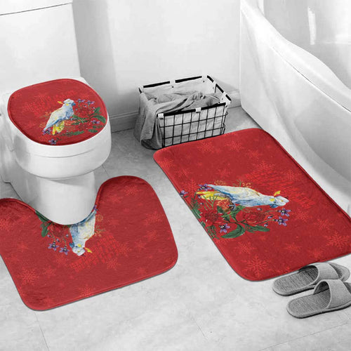 Merry Cocka-mas Bathroom Set Australia Christmas Red Art - Aussie Hoodie