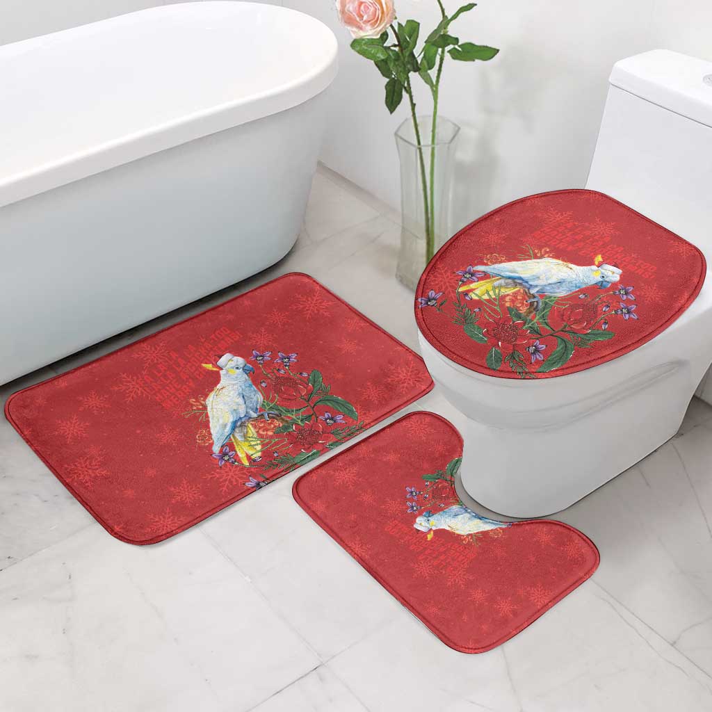 Merry Cocka-mas Bathroom Set Australia Christmas Red Art - Aussie Hoodie