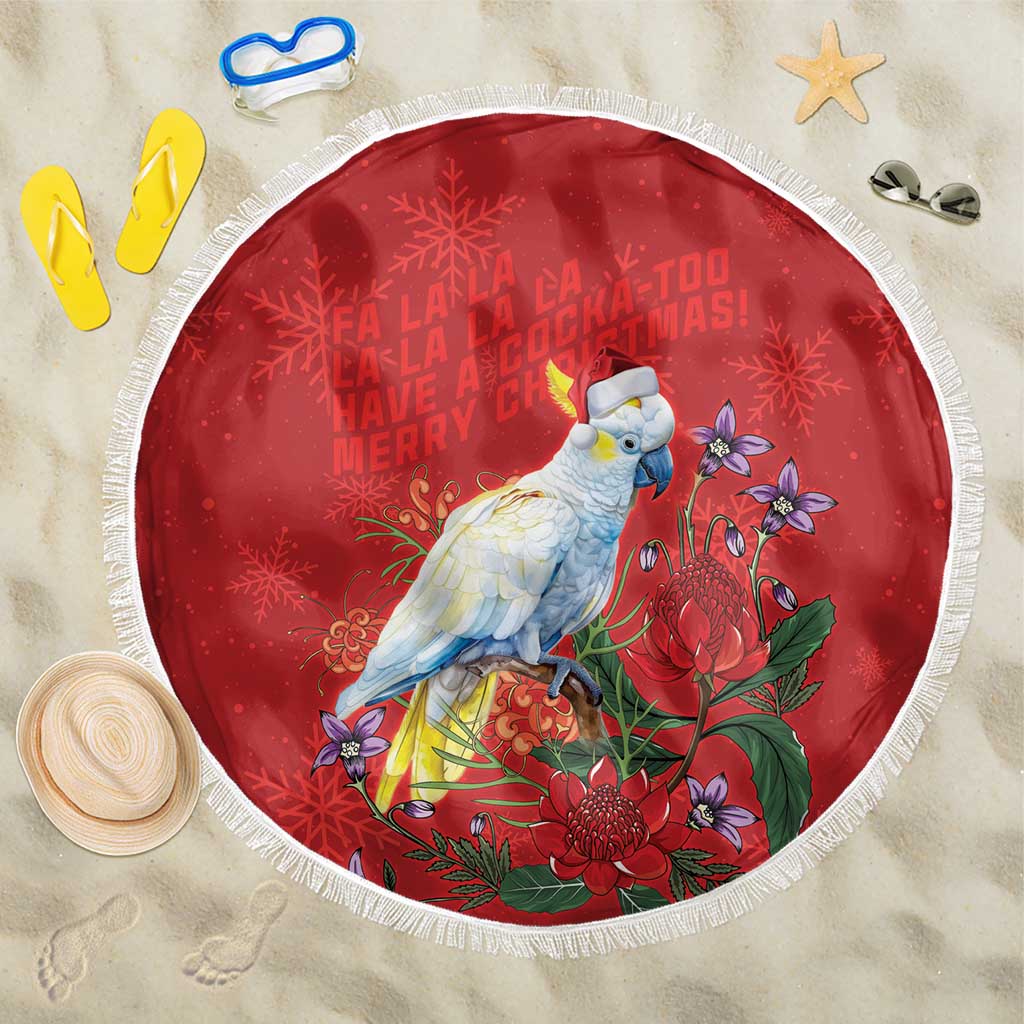 Merry Cocka-mas Beach Blanket Australia Christmas Red Art - Aussie Hoodie