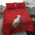 Merry Cocka-mas Bedding Set Australia Christmas Red Art - Aussie Hoodie