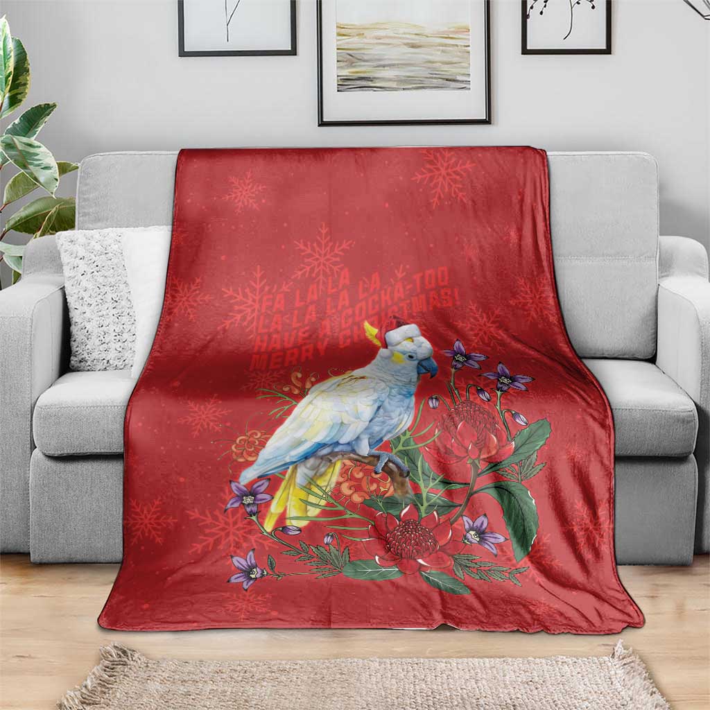 Merry Cocka-mas Blanket Australia Christmas Red Art - Aussie Hoodie