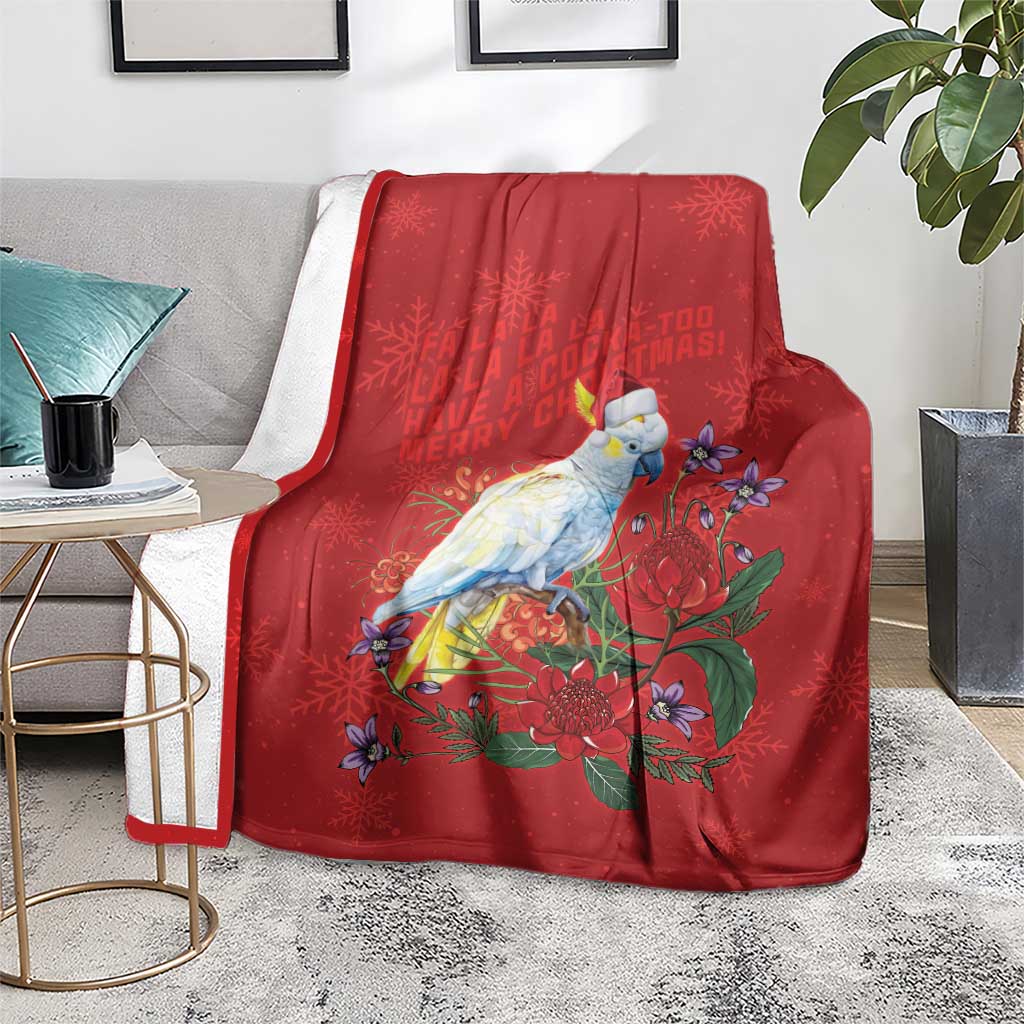 Merry Cocka-mas Blanket Australia Christmas Red Art - Aussie Hoodie