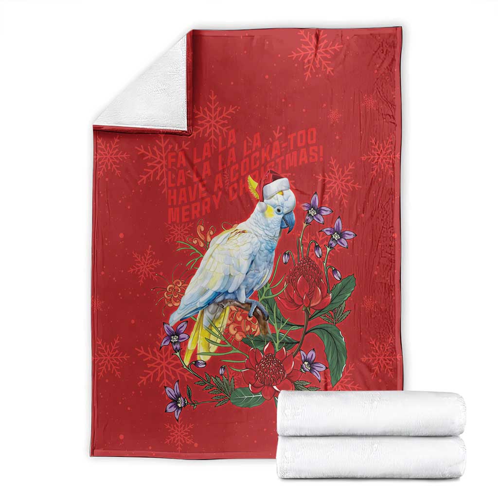 Merry Cocka-mas Blanket Australia Christmas Red Art - Aussie Hoodie