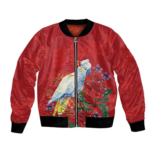 Merry Cocka-mas Bomber Jacket Australia Christmas Red Art - Aussie Hoodie