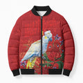 Merry Cocka-mas Bomber Puffer Jacket Australia Christmas Red Art - Aussie Hoodie