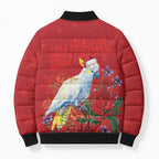 Merry Cocka-mas Bomber Puffer Jacket Australia Christmas Red Art - Aussie Hoodie