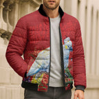 Merry Cocka-mas Bomber Puffer Jacket Australia Christmas Red Art - Aussie Hoodie