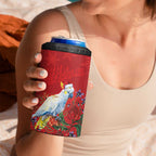 Merry Cocka-mas 4 in 1 Can Cooler Tumbler Australia Christmas Red Art - Aussie Hoodie