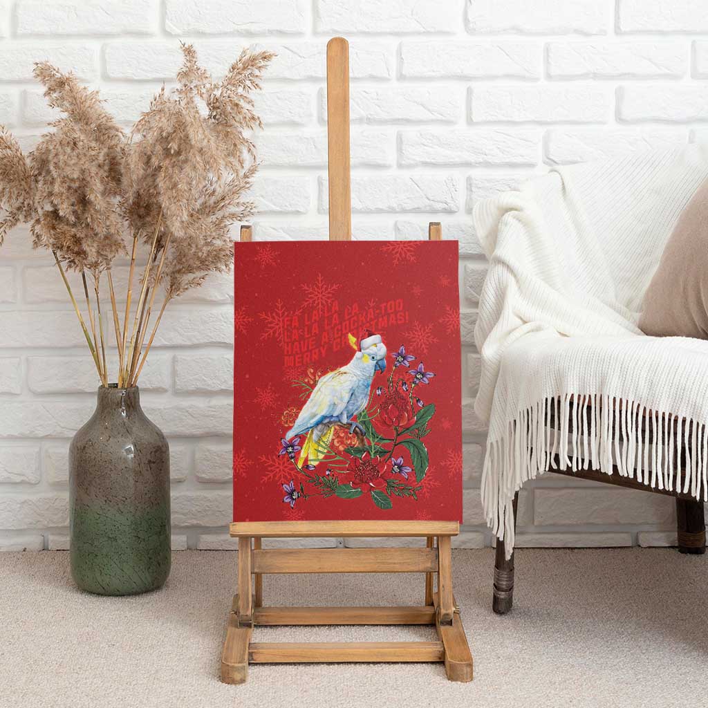 Merry Cocka-mas Canvas Wall Art Australia Christmas Red Art - Aussie Hoodie