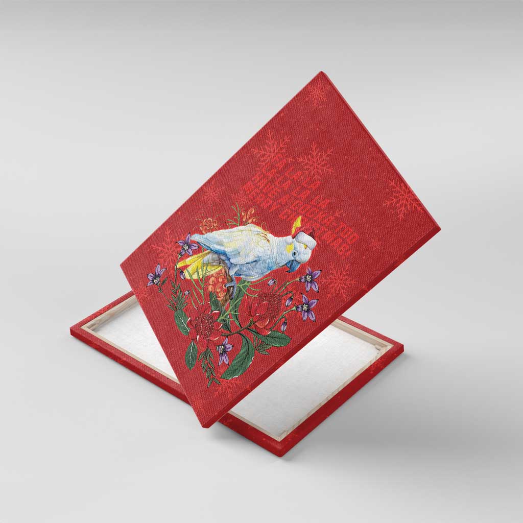 Merry Cocka-mas Canvas Wall Art Australia Christmas Red Art - Aussie Hoodie