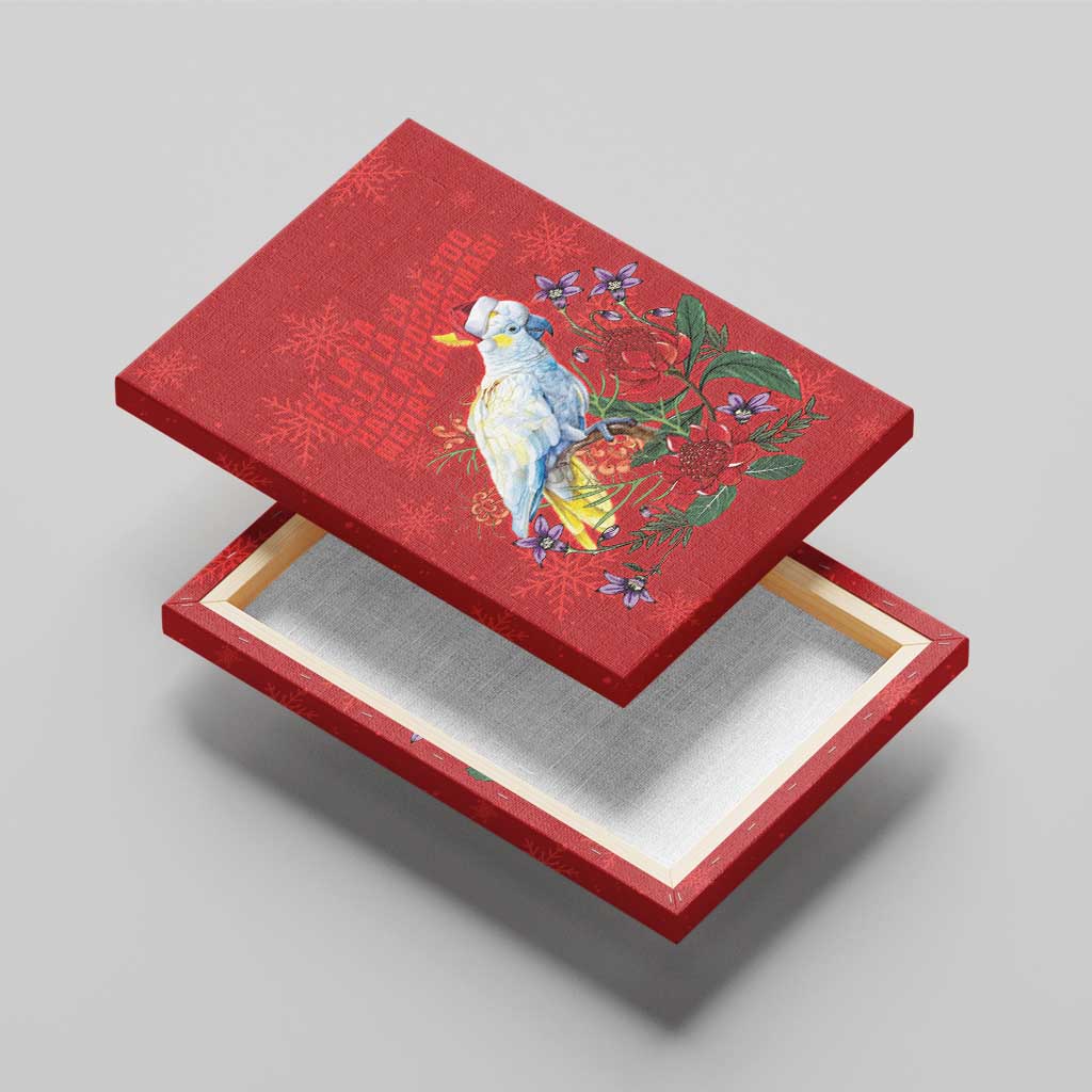 Merry Cocka-mas Canvas Wall Art Australia Christmas Red Art - Aussie Hoodie