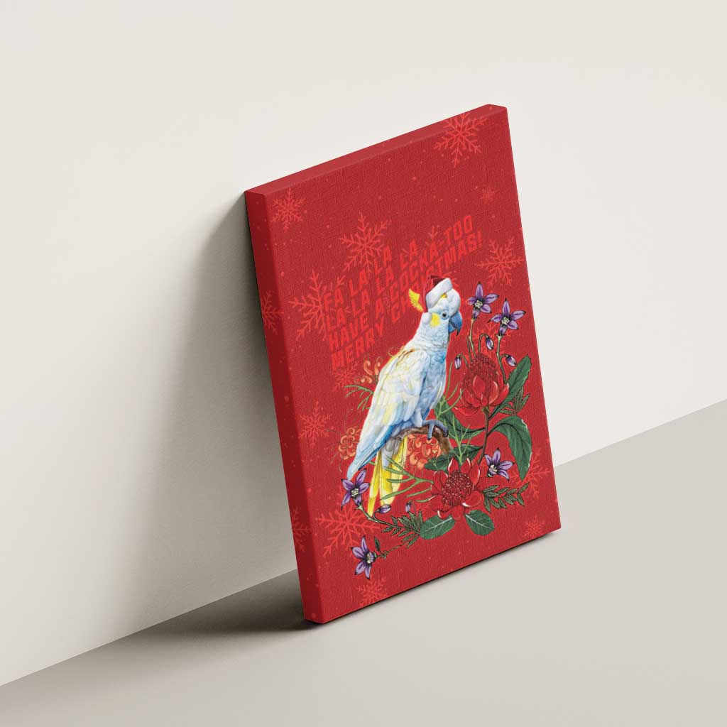 Merry Cocka-mas Canvas Wall Art Australia Christmas Red Art - Aussie Hoodie