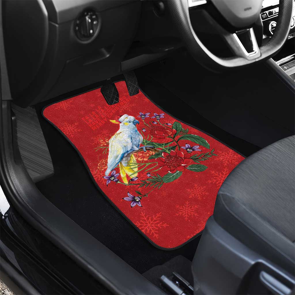 Merry Cocka-mas Car Mats Australia Christmas Red Art - Aussie Hoodie
