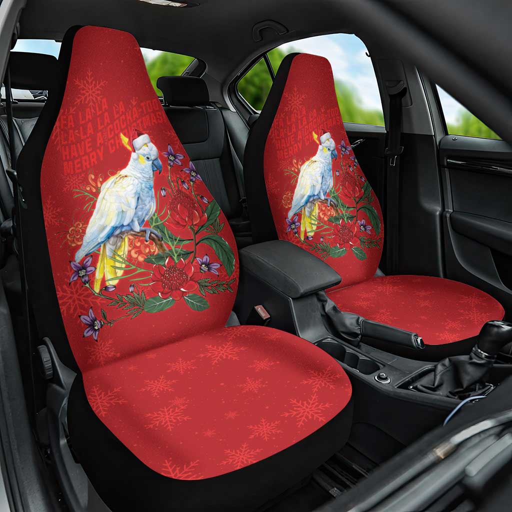 Merry Cocka-mas Car Seat Cover Australia Christmas Red Art - Aussie Hoodie
