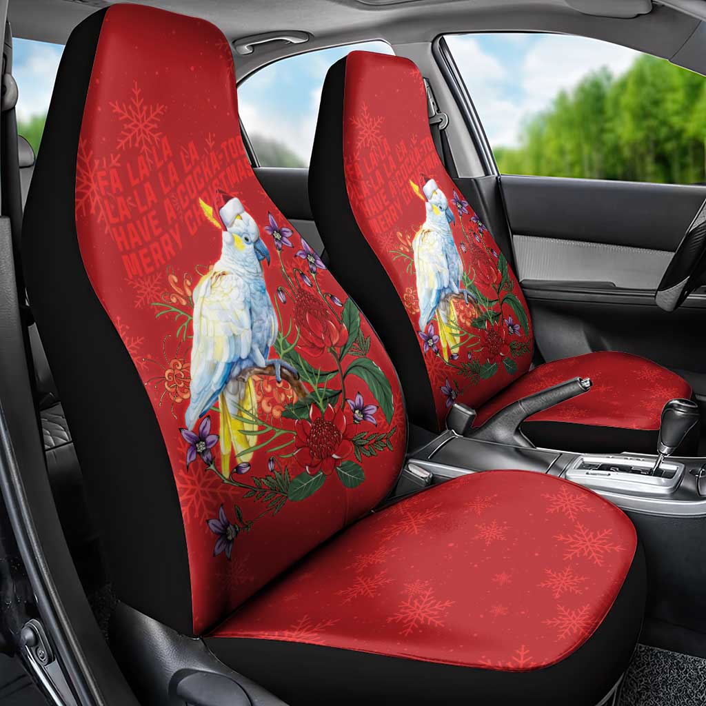 Merry Cocka-mas Car Seat Cover Australia Christmas Red Art - Aussie Hoodie