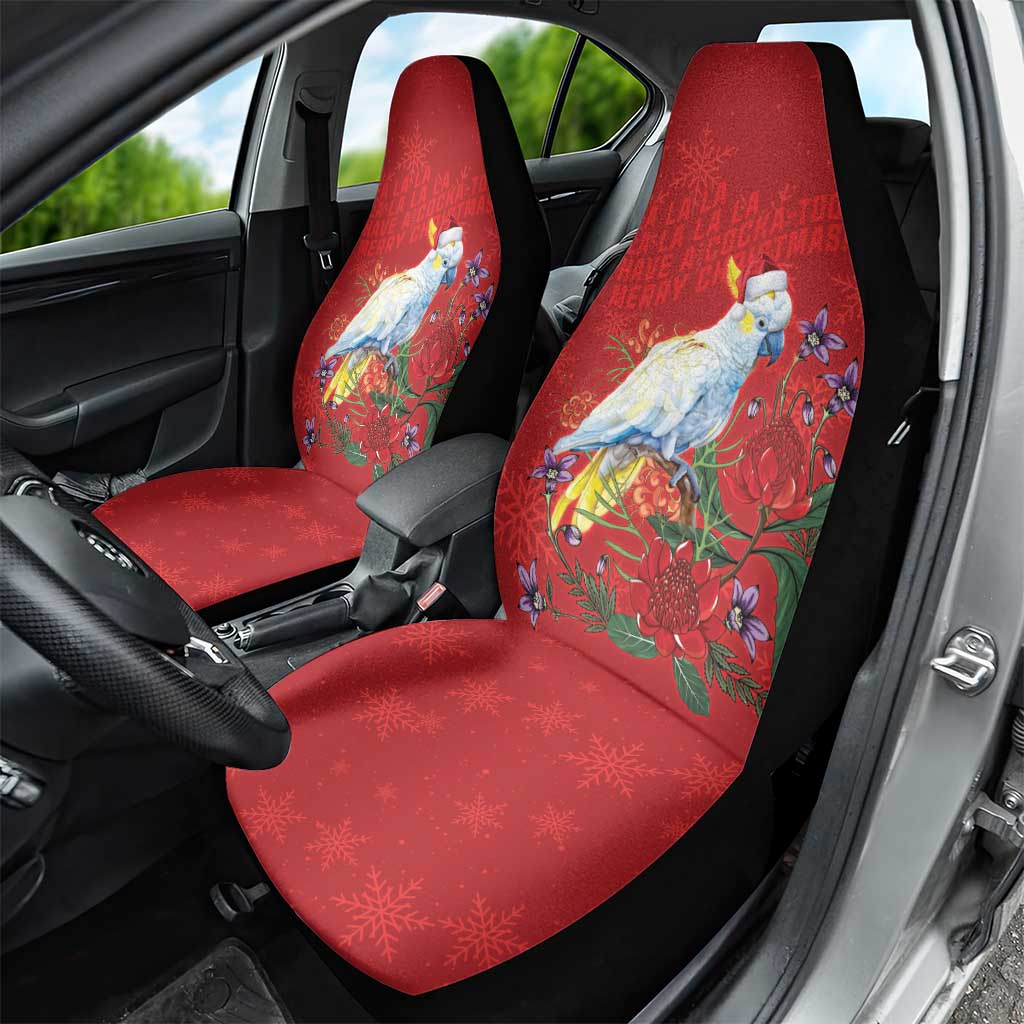 Merry Cocka-mas Car Seat Cover Australia Christmas Red Art - Aussie Hoodie