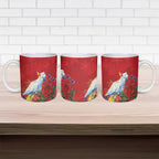 Merry Cocka-mas Ceramic Mug Australia Christmas Red Art - Aussie Hoodie
