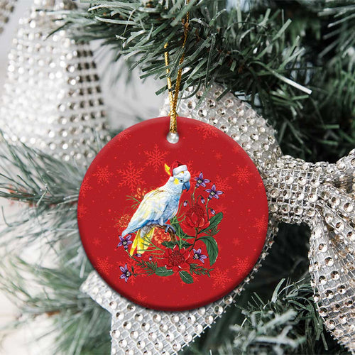 Merry Cocka-mas Ceramic Ornament Australia Christmas Red Art - Aussie Hoodie