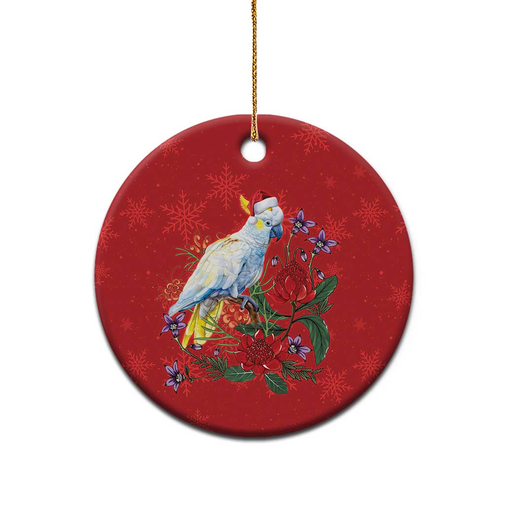 Merry Cocka-mas Ceramic Ornament Australia Christmas Red Art - Aussie Hoodie