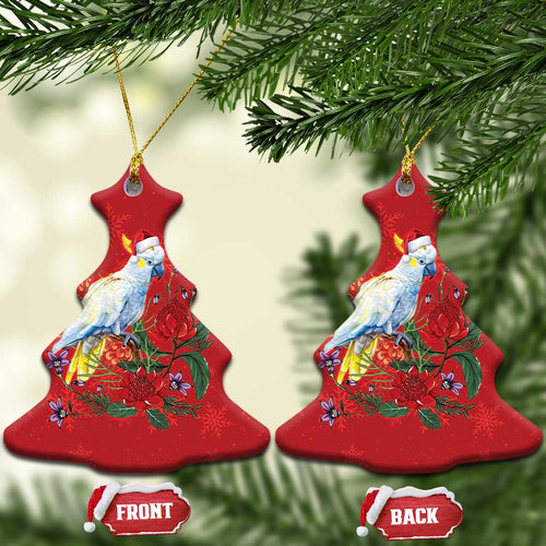 Merry Cocka-mas Ceramic Ornament Australia Christmas Red Art - Aussie Hoodie