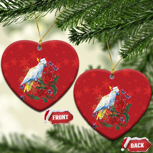 Merry Cocka-mas Ceramic Ornament Australia Christmas Red Art - Aussie Hoodie