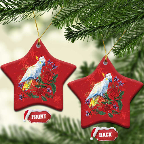 Merry Cocka-mas Ceramic Ornament Australia Christmas Red Art - Aussie Hoodie