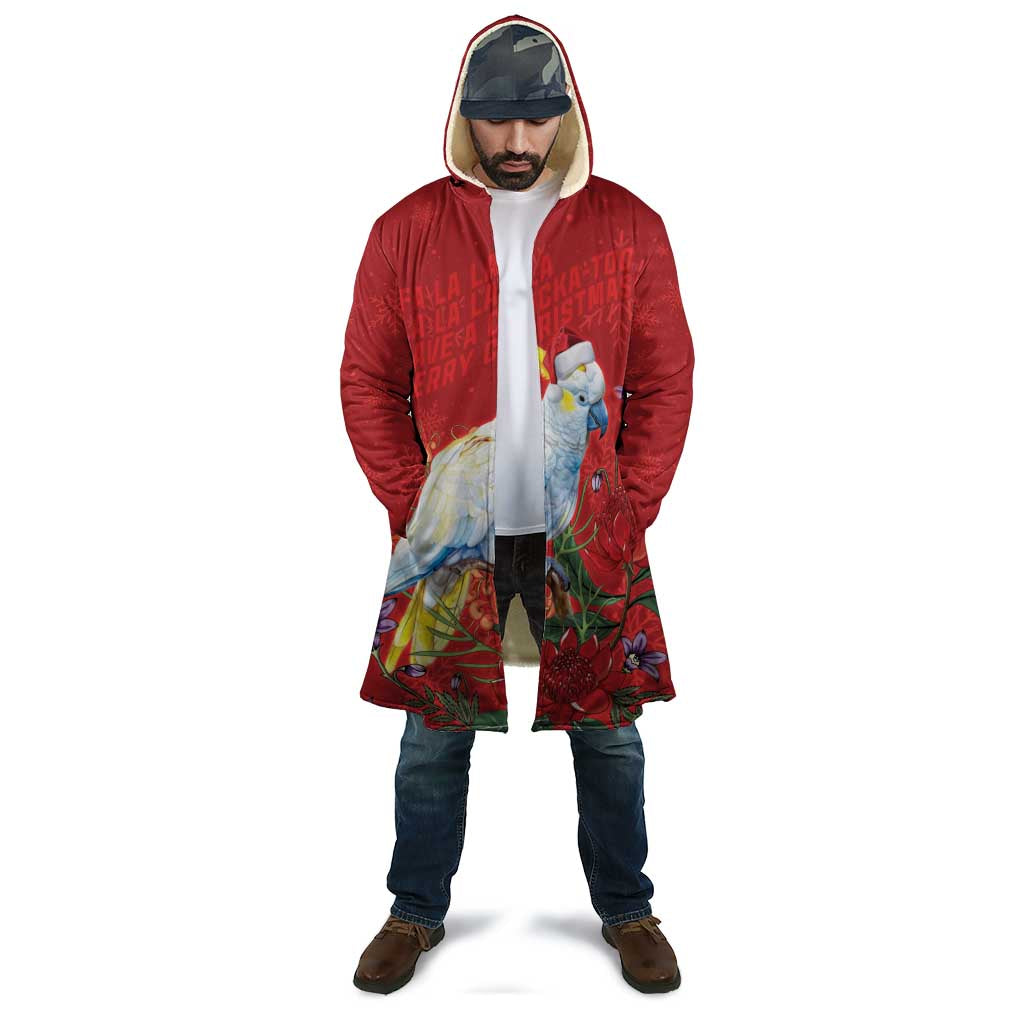 Merry Cocka-mas Cloak Australia Christmas Red Art - Aussie Hoodie