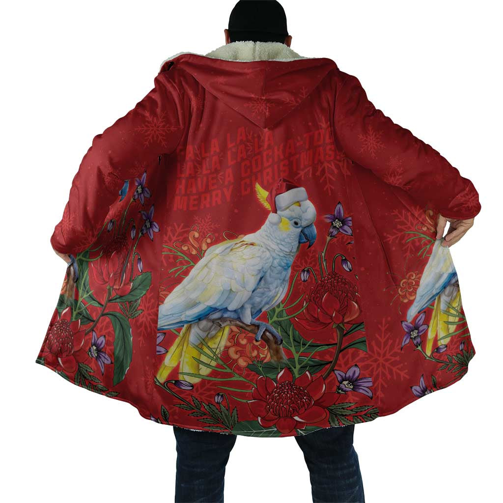 Merry Cocka-mas Cloak Australia Christmas Red Art - Aussie Hoodie