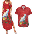 Merry Cocka-mas Couples Matching Summer Maxi Dress and Hawaiian Shirt Australia Christmas Red Art - Aussie Hoodie