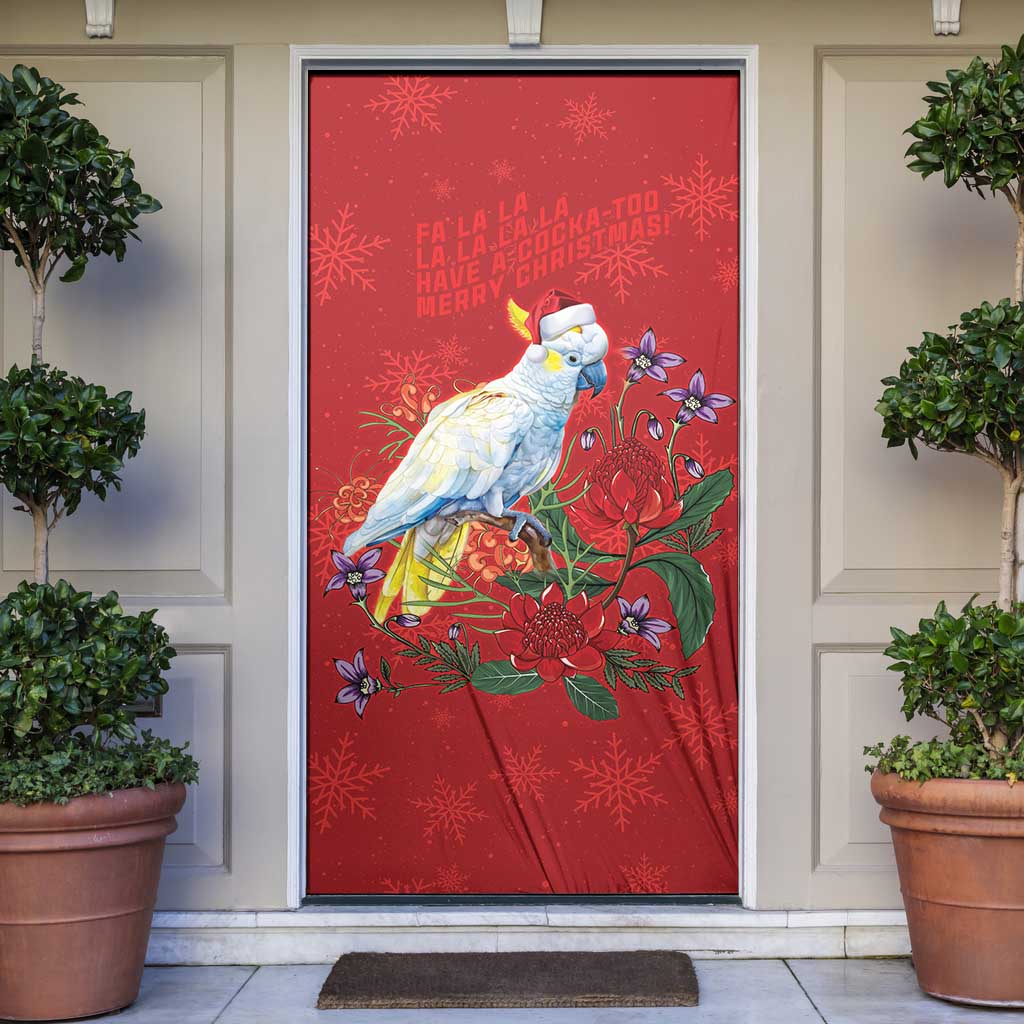 Merry Cocka-mas Door Cover Australia Christmas Red Art - Aussie Hoodie