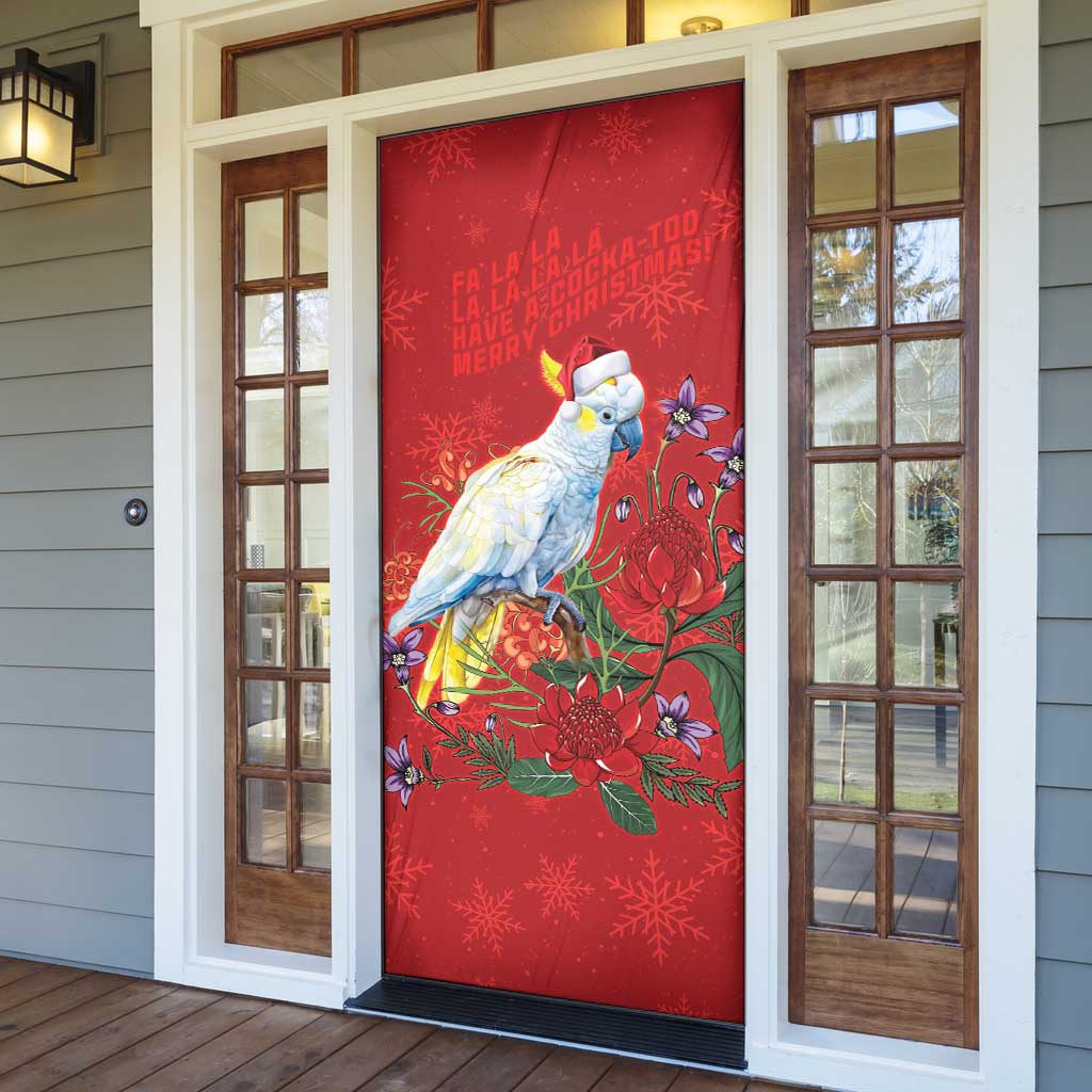 Merry Cocka-mas Door Cover Australia Christmas Red Art - Aussie Hoodie