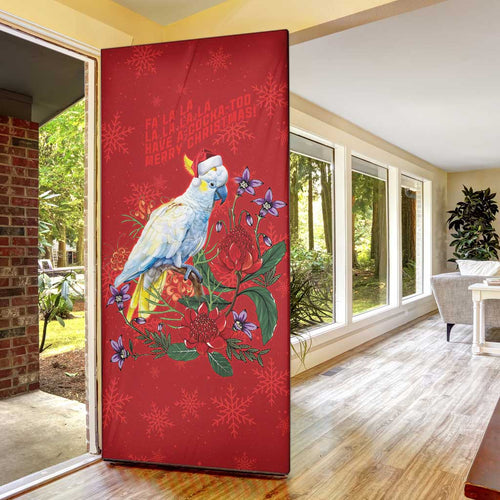 Merry Cocka-mas Door Cover Australia Christmas Red Art - Aussie Hoodie