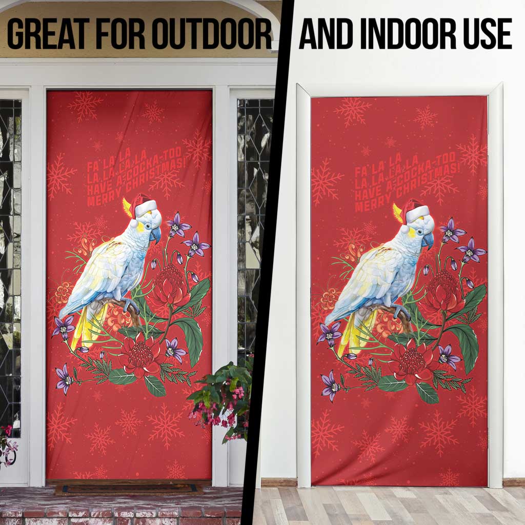 Merry Cocka-mas Door Cover Australia Christmas Red Art - Aussie Hoodie