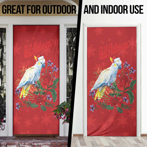 Merry Cocka-mas Door Cover Australia Christmas Red Art - Aussie Hoodie