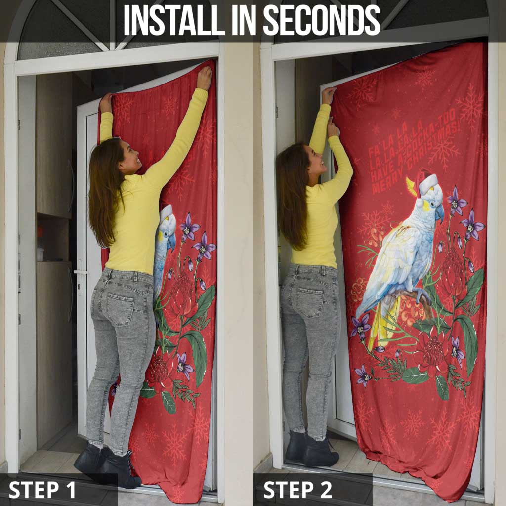 Merry Cocka-mas Door Cover Australia Christmas Red Art - Aussie Hoodie