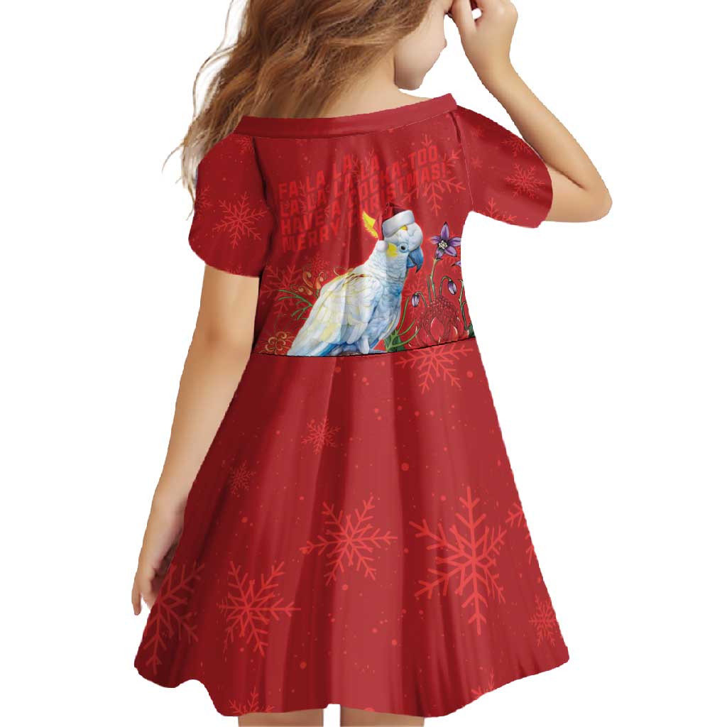 Merry Cocka-mas Family Matching Long Sleeve Bodycon Dress and Hawaiian Shirt Australia Christmas Red Art - Aussie Hoodie