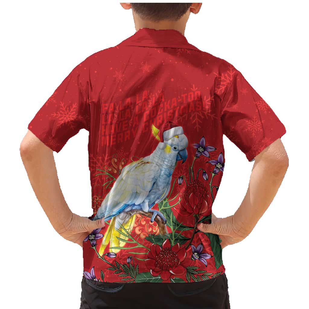 Merry Cocka-mas Family Matching Mermaid Dress and Hawaiian Shirt Australia Christmas Red Art - Aussie Hoodie