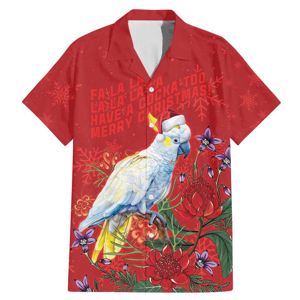 Merry Cocka-mas Family Matching Mermaid Dress and Hawaiian Shirt Australia Christmas Red Art - Aussie Hoodie