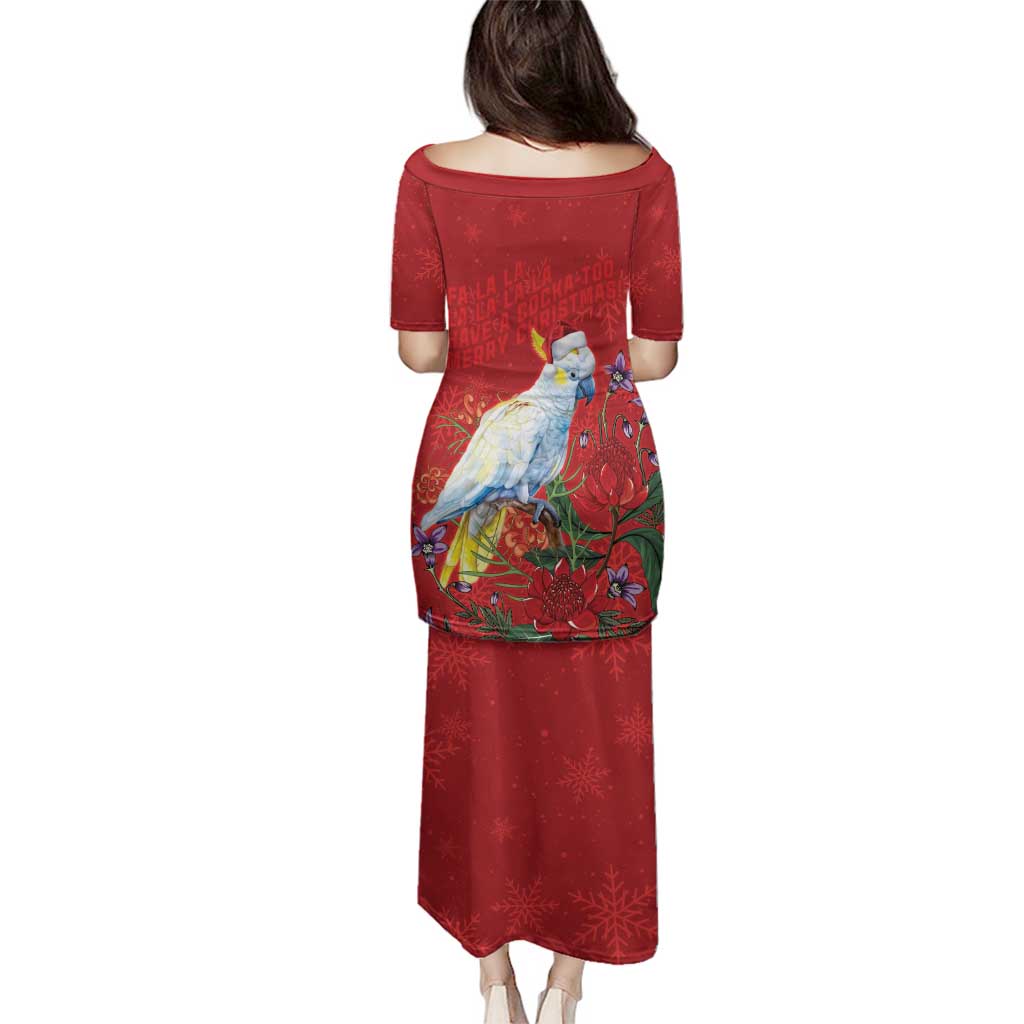 Merry Cocka-mas Family Matching Puletasi and Hawaiian Shirt Australia Christmas Red Art - Aussie Hoodie