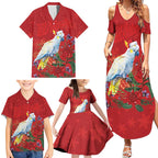 Merry Cocka-mas Family Matching Summer Maxi Dress and Hawaiian Shirt Australia Christmas Red Art - Aussie Hoodie